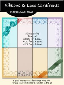 Ribbons and Lace Card Fronts
