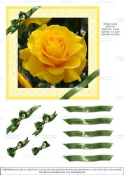 Ribbons and Lace - Yellow Rose
