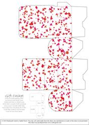 Gift Box Casket - Red Leaves