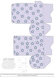 Gift Box Casket - Stars Lilac