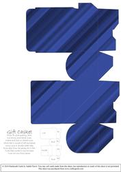 Gift Box Casket - Stripes Blue & Black