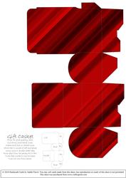 Gift Box Casket - Stripes Red & Black