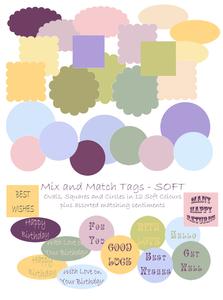 Mix & Match Tags - Soft Colours
