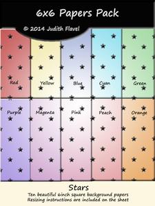 6x6 Background Paper - Stars