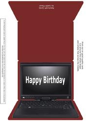 Laptop Computer - Burgundy Birthday