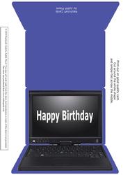 Laptop Computer - Blue Birthday