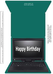 Laptop Computer - Teal Birthday