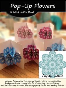 Pop-flower Card Kit - Aqua Lace