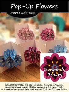 Pop-flower Card Kit - Burgundy Beauty