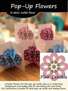 Pop-flower Card Kit - Pink Crackle