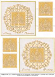 Golden Branches Card Front and Topper