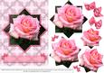 Pink Rose - Star Pyramid & Card Front 2 - Blank
