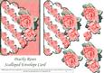 Peachy Roses Scalloped Mock Envelope - Peach