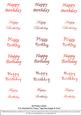 Happy Birthday - Nesties Tags Reds
