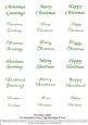 Christmas Greetings - Green