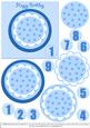 Spotty Flower Card - Blue