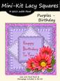 Lacy Squares - Purples - Birthday