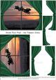 Santa Heads for Home - Green Curtains
