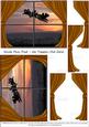 Santa Heads for Home - Gold Curtains