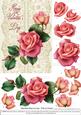 Roses on Lace - Pink on Cream - Valentine