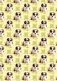 Puppy with Butterfly Background