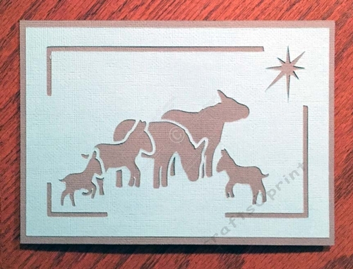 Merry Christmas Animals - Donkey