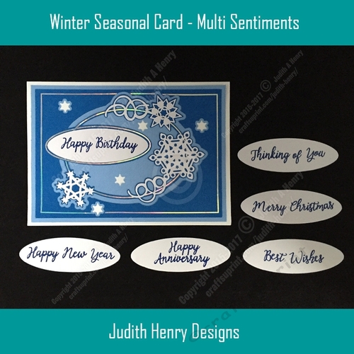 Winter Seasonal Card with multiple sentiments