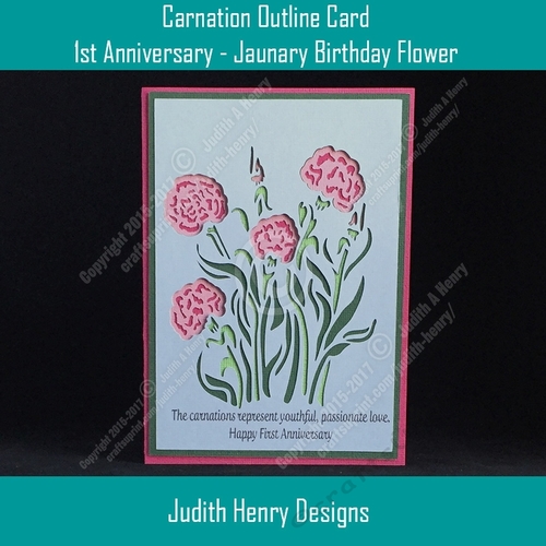 Carnation Outline Card