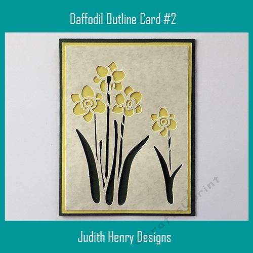 Daffodil Outline Card 2