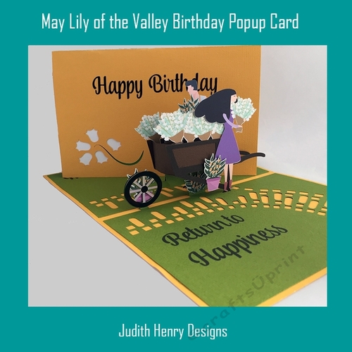 May Lily Of The Valley Birthday Pop Up Card