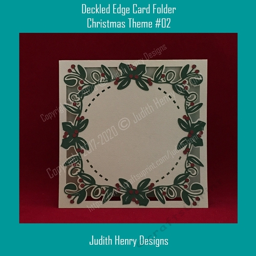 Deckled Edged Card Folder - Christmas Theme #02