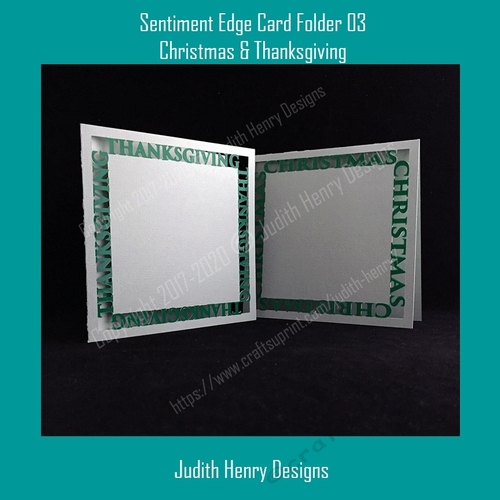 Sentiment Edge Card Folder #03-Christmas & Thanksgiving
