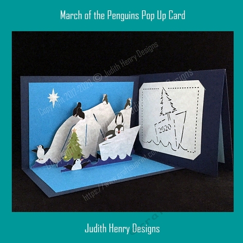 March of the Penguins Pop Up Card