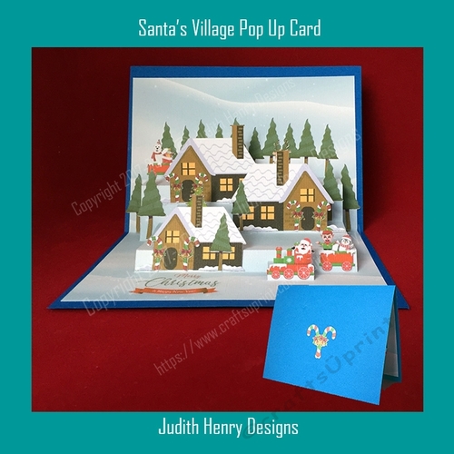 Santas Village Pop Up Card
