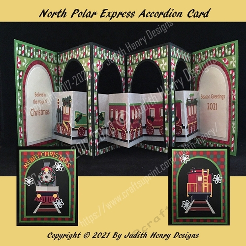 North Pole Express Accordion Card