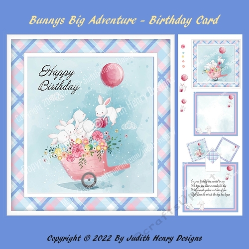 Bunnys Big Adventure - Birthday Card