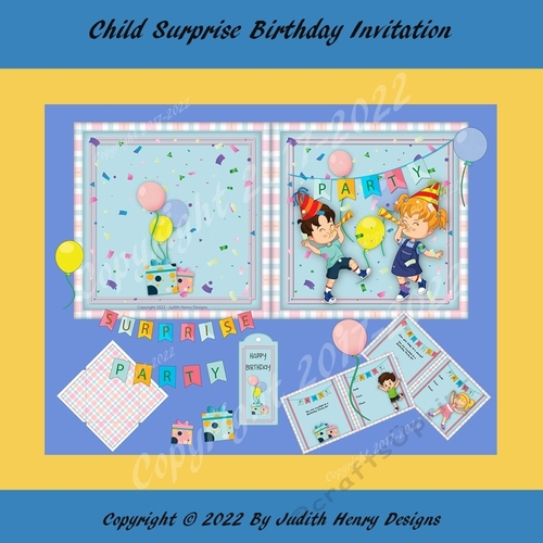 Childs Surprise Birthday Invitation