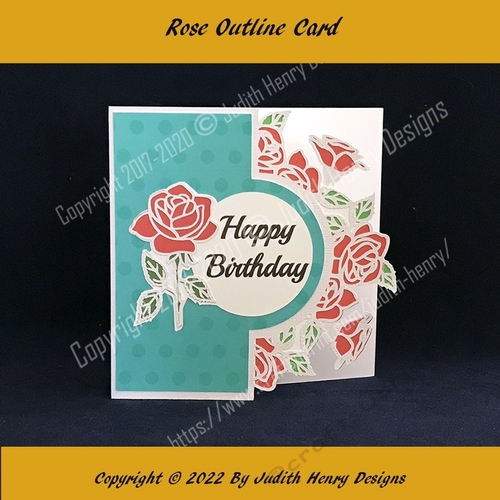 Rose Outline Card