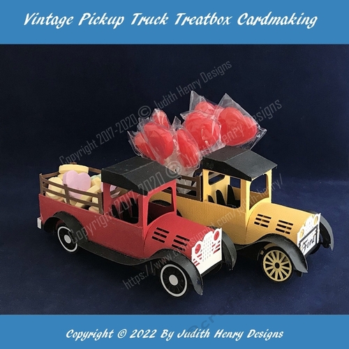 Vintage Pickup Truck Treat Box Cardmaking