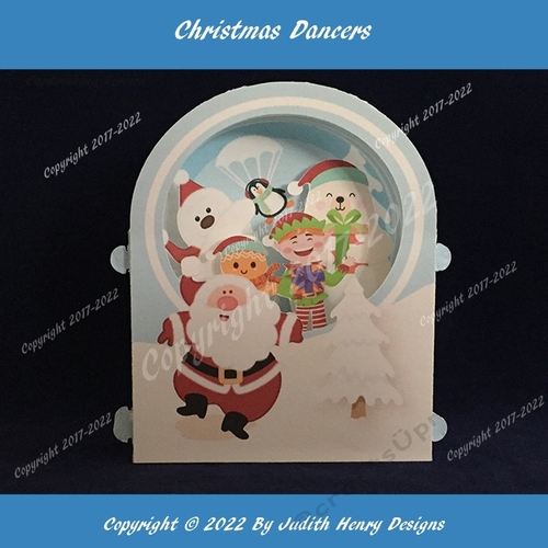 Christmas Dancers Tunnel Card - cardmaking