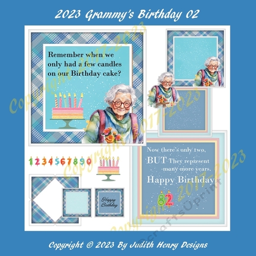 2023 Elderly Female Birthday 02 Card