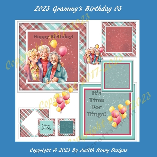 2023 Elderly Female Birthday 03 Card