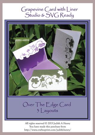 Grapevine Card with Liner - Fold Over Card 3