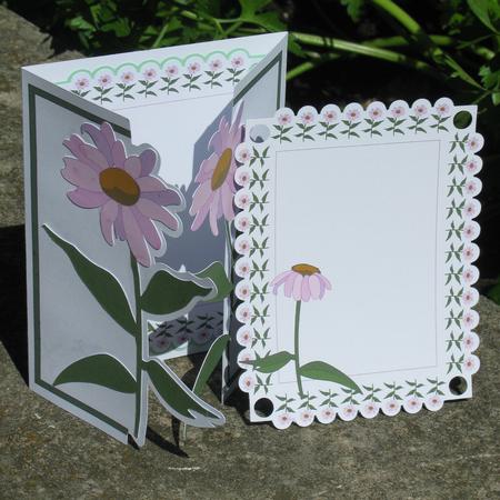 Cone Flowers Gate Card - Print & Cut