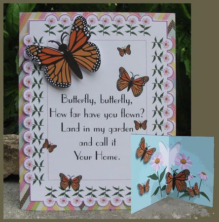 Monarch Butterfly Pop Up Card