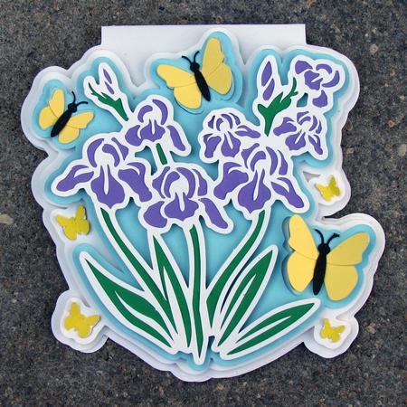 Iris and Butterfly Shaped Card - Designer Edition Ready