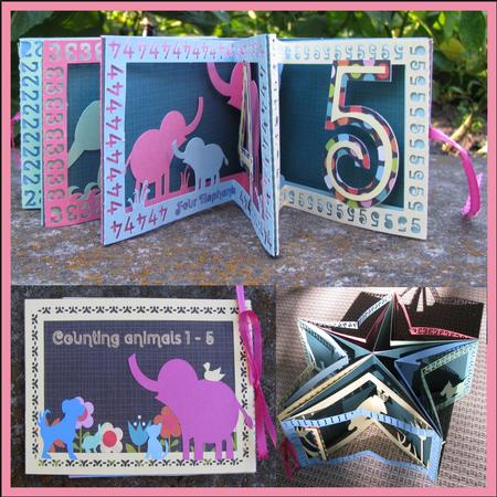 Counting Animals 1-5 Pop Up Keepsake Book Card