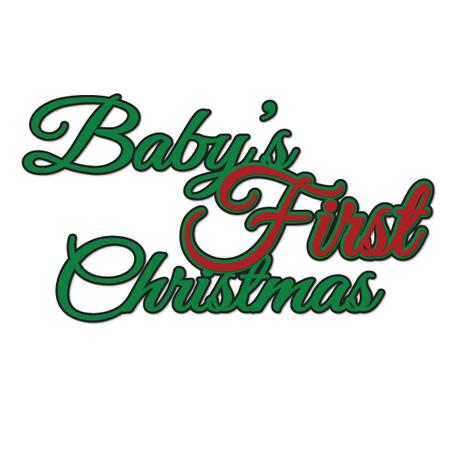 Babys First Christmas Word Art