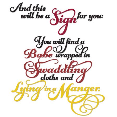 Babe in Manger Word Art
