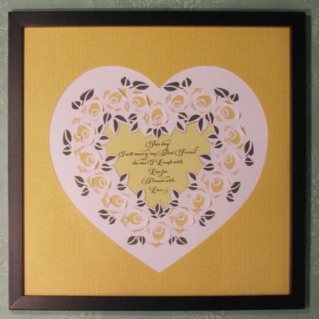 Rose Heart Framed Art
